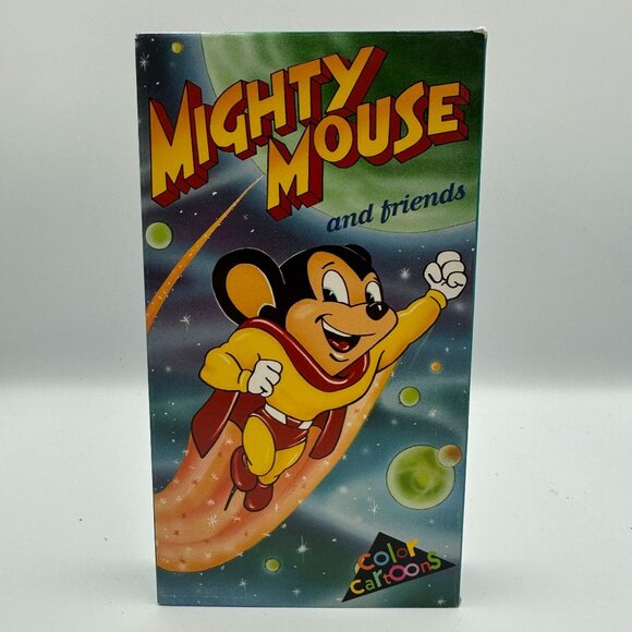 Mighty Mouse & Friends VHS 1996 Color Cartoons Gemstone Entertainment Pre-Owned - Picture 1 of 3